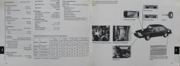 Saab 900 Owner Manual + Service-Booklet 1982 in original map (8253)